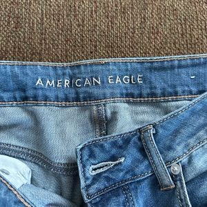 Ripped blue American eagle jeans